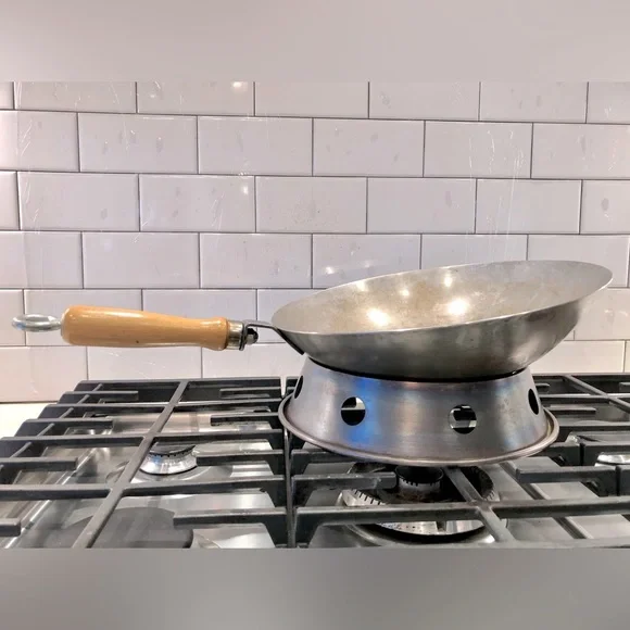 Wok 14 carbon steel 2 pc. Cookware Kitchen & Home Cookware Collectible Cookware